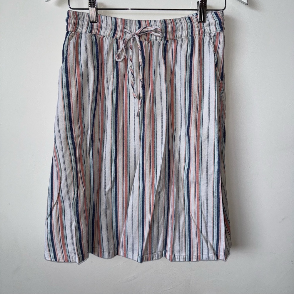 Life Style Women’s Striped Skirt Size S – Pull-On Midi with Pockets